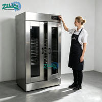Gabinete Fermentador de Pan Eléctrico Industrial de 13/16/32 Bandejas con Control Automático de Temperatura y Humedad, Máquina de Fermentación de Masa