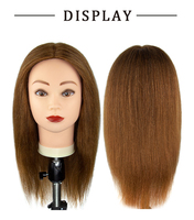 Sortie d'usine cosmétologie 100% réel Salon de cheveux humains pratique coiffeur formation tête Mannequin poupée factice tête de Mannequin