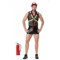 Costume de pompier pour Halloween, combinaison pour homme, tenue de pompier pour cosplay, vêtements de travail d'urgence pour adulte, jeu de rôle, performance sur scène