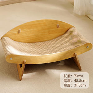 SY2025 Hamaca estructura de madera en forma de portud resistente a escombros sisal gato rascador - Product Image 6