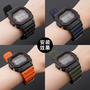 Correa de silicona de 16mm para DW6900 DW5600/<span class=keywords><strong>5610</strong></span> GW6900 DW9052/5600 correa de reloj de goma impermeable deporte hombres mujeres pulsera - Product Image 3