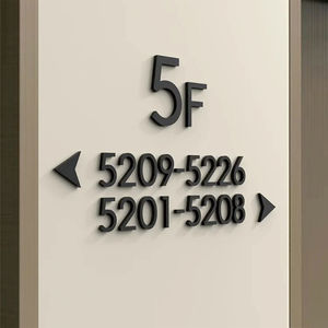 דקו סימן יוקרה הוביל צלחות דלת דלת משרד אקריליק 3D מודרני & מספר בית עמיד למים עבור חדר אמבטיה וילה & שימוש במלון - Product Image 6