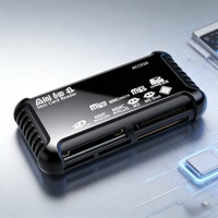 Lector de Tarjetas de Memoria 6 en 1, Adaptador Universal de Alta Velocidad, Lector de Tarjetas Externo SD SDHC M2 MMC XD CF TF MP3
