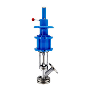 วาล์วปรับมุม WCB แบบมีหน้าแปลน ขนาด 1 นิ้ว ซีล PTFE สำหรับของเหลวอุณหภูมิสูง ช่องลมเข้าแบบ NPT - Product Image 1