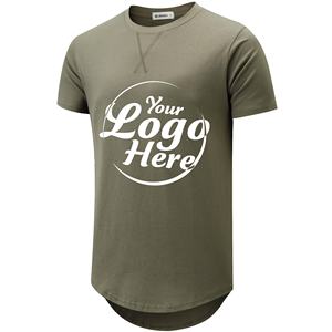 2025 hommes été 100% coton surdimensionné T-Shirt plaine col rond Streetwear gros t-shirts personnalisés pour le sport - Product Image 6