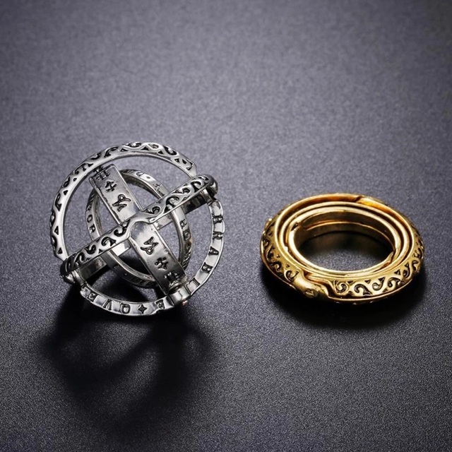 Astronomical Sphere Ball Ring Lover Complex Rotating Cosmic Rings Jewelry Gifts Couple Rings for Men Women