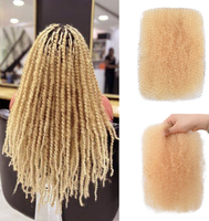 Capelli Umani Vergini Afro Kinky Bulk 100% per Intrecciare, Extension di Capelli Ricci Brasiliani Remy Bulk per Micro Twist Dreadlock Locs