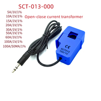 SCT-013-000 10A 30A 50A 100A Transformateur de courant ouvert-fermé SCT013 Capteur de courant alternatif non invasif