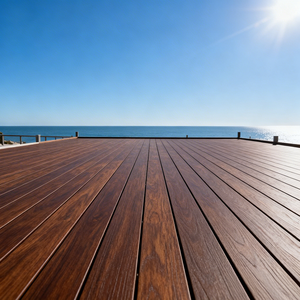 Terrasse extérieure composite élégante et moderne, imperméable, <span class=keywords><strong>couleur</strong></span> <span class=keywords><strong>teck</strong></span>, installation par clipsage - Product Image 3