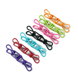 Pinzas para ropa, clips de secado, hierro recubierto de plástico, a prueba de viento, fijación fuerte para calcetines y ropa, color aleatorio, 200 unidades, caja de cartón - Product Image 3