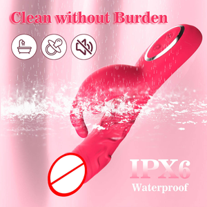 Rabbit Vibrator Weibliches Sexspielzeug mit Starkem Vibrationsgefühl Erwachsenenprodukt zur Stimulation von Klitoris und G-Punkt Masturbator mit <span class=keywords><strong>Penis</strong></span>-Simulation - Product Image 5