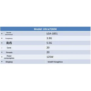 สำหรับ Intel เจนเนอเรชั่น 15 Ultra U9 285K 285 U7 265K 265Kf 245K 245Kf ซีพียูเดสก์ท็อปใหม่เอี่ยม 3.7GHz เทคโนโลยี Virtualization - Product Image 4