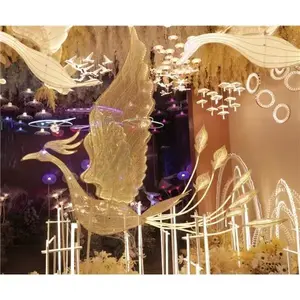 E395 Wholesale Hot Sale Flying Birds Wings Light For Stage Wedding Shooting Prop Window DIY Background Light Ornament Decoration