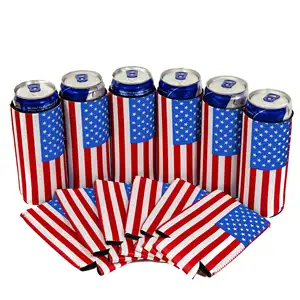 Wholesale Quality Perfection 6 Slim Can Cooler Sleeves, Beer/Energy Drink Blank Skinny 12 oz Neoprene Cooler