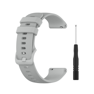 <span class=keywords><strong>Correa</strong></span> de Silicona de Reemplazo Antideslizante de 18mm 20mm 22mm con Rejilla Pequeña para Relojes <span class=keywords><strong>Garmin</strong></span> <span class=keywords><strong>Forerunner</strong></span> <span class=keywords><strong>745</strong></span> 570 y Vivoactive 3 4 5 6 - Product Image 1