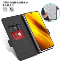 Casing Ponsel Penutup Lipat Kulit Penjualan Terbaik Baru untuk Xiaomi Poco X3 Dompet Slot Kartu NFC Casing Kulit Pu