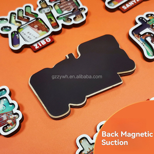 Magneti da Frigorifero Rotanti delle Città, Decorazione Creativa in Legno, Magneti da Frigo Popolari per Città Turistiche - Product Image 3