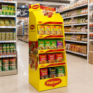 Expositor de Cartón Corrugado para Dulces de Chocolate, Impresión a Todo Color para Exhibición en Puntos de Venta de Supermercados - Product Image 1