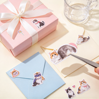 Livre d'autocollants personnalisés en vinyle découpé sur mesure, thème animaux, pour enfants, pour journal créatif, ordinateur portable, artisanat et décoration