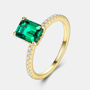 Đồ trang sức mỹ mạ Vàng 925 sterling Silver Ring moissanite đá quý đồ trang sức mỹ hợp thời trang engagement phụ nữ nhẫn - Product Image 1