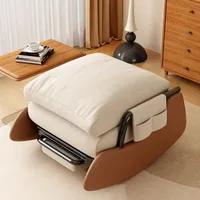 Fauteuil inclinable pliant pour adultes - Chaise de bureau, de sieste, de balcon, chaise à bascule moderne en métal pour la maison