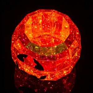 Compre un tarro de dulces con forma de calabaza LED que cambia de color HLC, adorno decorativo de calabaza para fiestas de Halloween, para crear una atmósfera interior. - Product Image 3