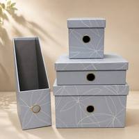 Organisateur de bureau artisanal, boîte rigide, emballage de luxe, boîtes de rangement en papier, collection, impression personnalisée, boîte de rangement pour documents