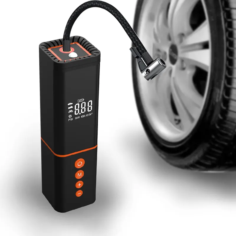 Nouveau design de pompe à air numérique portable, mini compresseur d'air rechargeable sans fil pour voiture, vélo, gonfleur, véhicule aussi