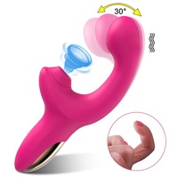 Potente Vibrador Dildo de 20 Modos, Estimulador de Clítoris con Succión al Vacío, Juguete Sexual para Mujeres con Movimiento de Dedos