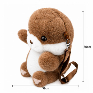 Sac à dos en peluche Otter, sac animalier avec fermeture éclair, rangement réglable, tête chantante qui sort la langue, cadeaux pour enfants, filles, anniversaire, nouveaux jouets - Product Image 6
