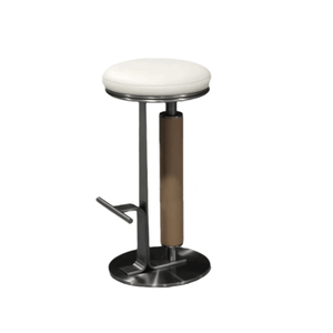 Tabourets de bar ronds modernes sans dos Siège créatif en cuir de haute qualité avec anneau solide en acier inoxydable pour restaurants hôtels HomeBars - Product Image 4