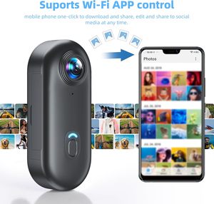 2025 tiktok Hot Bán 1080P 4K ngón tay cái túi hành động nhỏ máy ảnh Wi-Fi dòng sống mini máy ảnh cơ thể mặc POV máy ảnh - Product Image 4