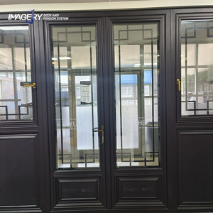 ประตูบานเปิดแบบอลูมิเนียมกระจกสามชั้นกันเสียงสไตล์จีนใหม่ พร้อมตะแกรง สำหรับใช้ในวิลล่าและเชิงพาณิชย์ - Product Image 3