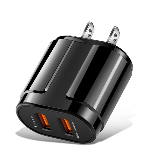 UNIONUP 2.4A Dual Ports USB Charger 2024 Dual USB Wall Charger US EU Mobile Phone Wall Charger