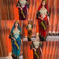 Robe Dashiki Africaine en Coton Grande Taille pour l'Été, Imprimée, Coupe Ample, Sans Manches, Abaya Musulmane pour Femme, Boubou, Kaftan