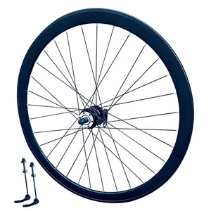 32辐条铝合金700C轮对标准道路车轮盘式制动自行车轮对