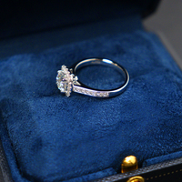 Bague en argent avec diamant de laboratoire et moissanite Madonna pour mariage, sertie en platine, or blanc, or rose, or jaune 18K, 14K, 9K