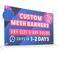 Bannière publicitaire en vinyle PVC de taille personnalisée bannière de promotion de décoration extérieure résistante aux UV drapeaux et bannières