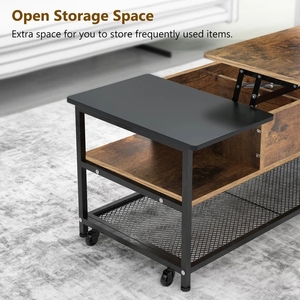 Bán Hot Movable Low Chiều Cao Bàn Cà Phê Vuông Phòng Khách Nội Thất Của Lift TOP Bàn Cà Phê Cung Cấp - Product Image 4