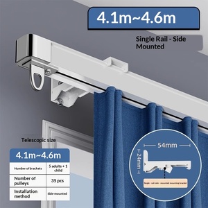 <span class=keywords><strong>Binario</strong></span> per <span class=keywords><strong>Tende</strong></span> Elettrico in Alluminio di Lusso Leggero con Pulegge, Montaggio Superiore, <span class=keywords><strong>Doppio</strong></span> <span class=keywords><strong>Binario</strong></span>, Guide Scorrevoli Silenziose - Product Image 5