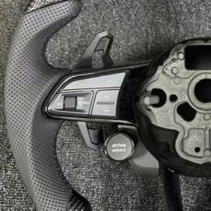 Volant sport en cuir et fibre de carbone à fond plat pour Volkswagen <span class=keywords><strong>Golf</strong></span> 7 75 GTI GTD <span class=keywords><strong>GTE</strong></span> R Polo GTI Tiguan Passat - Product Image 3