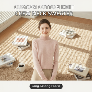 Suéter de Punto Personalizado LA <span class=keywords><strong>BULL</strong></span>, Suéter Casual de Cuello Redondo para Mujer - Product Image 6