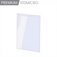 Porte-cartes de visite transparent en polypropylène (PP) sans PVC et sans acide, sans fermeture