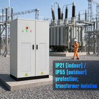 Système de conversion d'énergie solaire (PCS) - Boîtier de distribution - Megarevo MPS Hybride 550 kW 720 A 400 V IP55 - Inverseur de stockage d'énergie