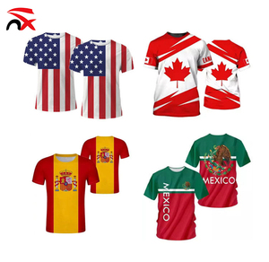 Hn Hot Sale Canada Flag Clothing Custom Logo Full Print Design Men's Digital Printing T-shirts for Promotional Supply.