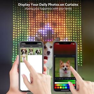 Ip44 <span class=keywords><strong>Led</strong></span> Rèm Ánh Sáng 1M USB Phụ Đề Trang Trí Ánh Sáng Giáng Sinh Chuỗi Ứng Dụng Đầy Màu Sắc RGB Thông Minh Điểm Điều Khiển Đèn DC 36V - Product Image 5