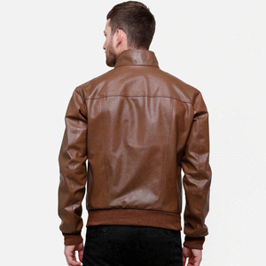 Veste en cuir de mouton pour homme, grande taille, coupe-vent, style motard, personnalisable OEM ODM, vente en gros - Product Image 2