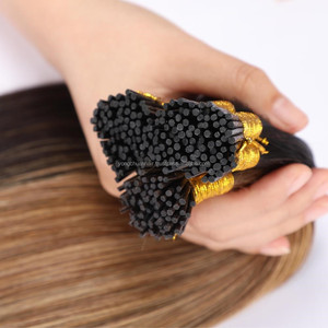 6d sin costuras invisible rizado i tip cabello suave extensión de trama sin procesar cabello humano Remy virgen - Product Image 2