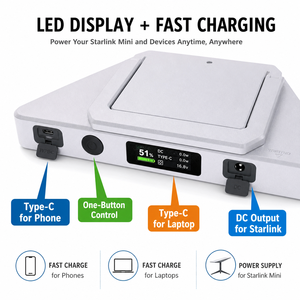 Batería Portátil Starlink Mini <span class=keywords><strong>de</strong></span> 99 Wh y 27500 mAh, Salida <span class=keywords><strong>de</strong></span> 65 W CC + 45 W USB-C PD, Resistente al Agua IP65, para Acampar al Aire Libre y Caravanas - Product Image 3