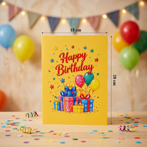 Carte de vœux d'anniversaire personnalisable en papier écologique 3D pop-up avec impression offset et vernissage mat - Product Image 5